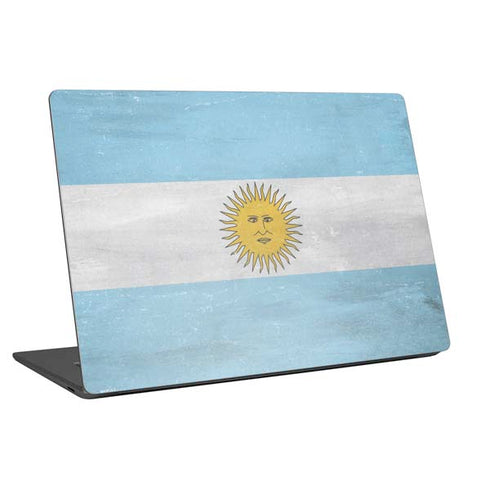 Argentina Flag Distressed Universal Laptop 16.6in (13.4 x 9.7in) Skin